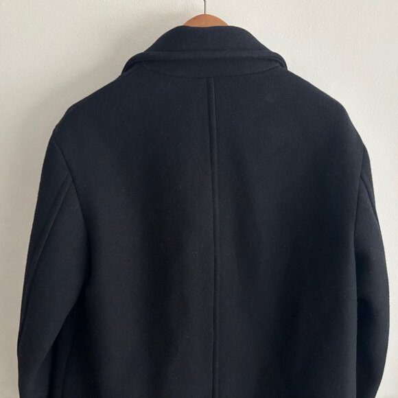 $4900 Jil Sander Black Wool Cashmere Overcoat Ulster Collar - 48/ Medium - Picture 9 of 16